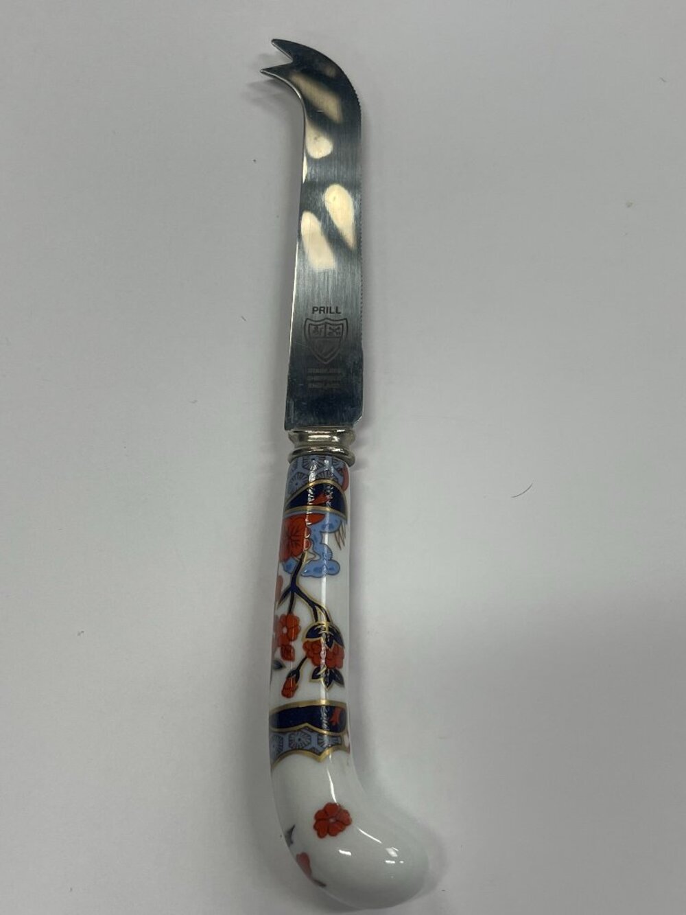 Spode Shima Prill Cheese Knife 8.5" Porcelain Handle